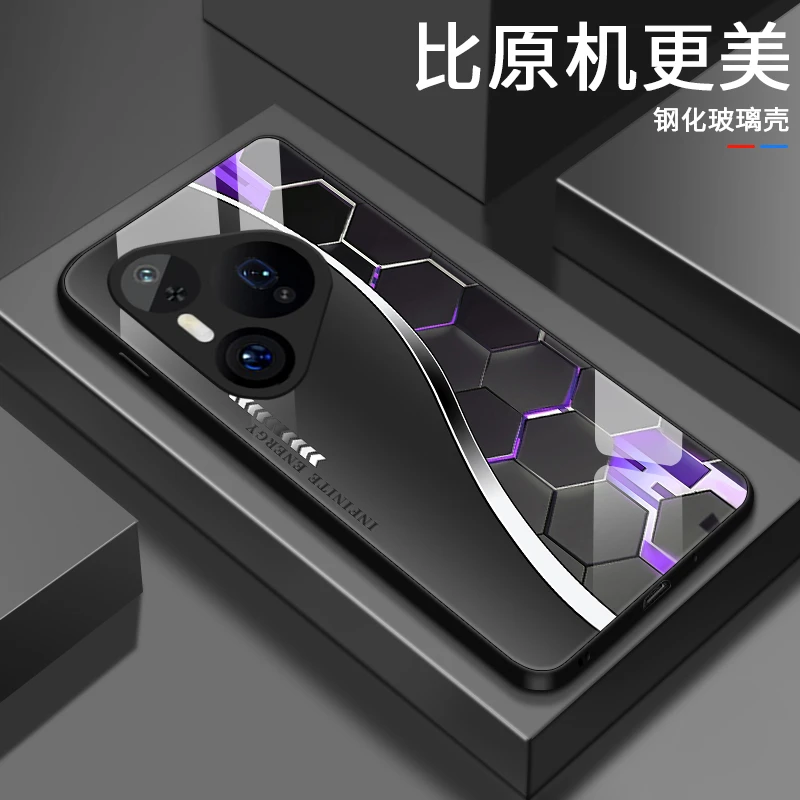 适用华为Pura80Pro+手机壳Pura80Ultra镜头全包防摔简约玻璃Pura