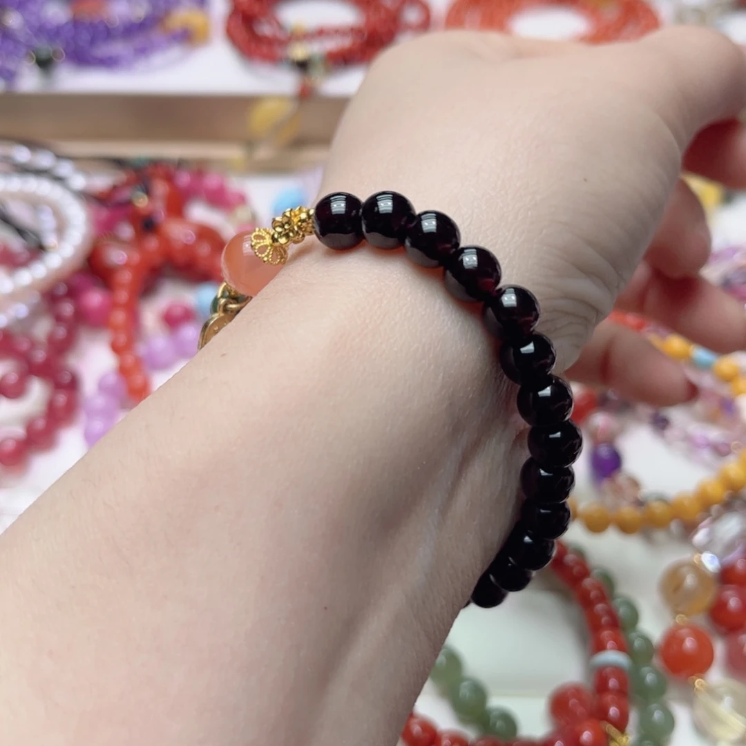 未镶嵌手串水晶石榴石手串