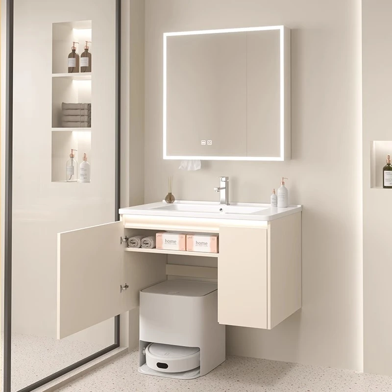 【扫地机器人基站】浴室柜卫浴卫生间组合陶瓷一体洗脸盆洗手盆柜