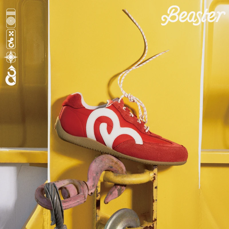 BEASTER潮流赛车鞋软底德训鞋女时尚休闲运动鞋男