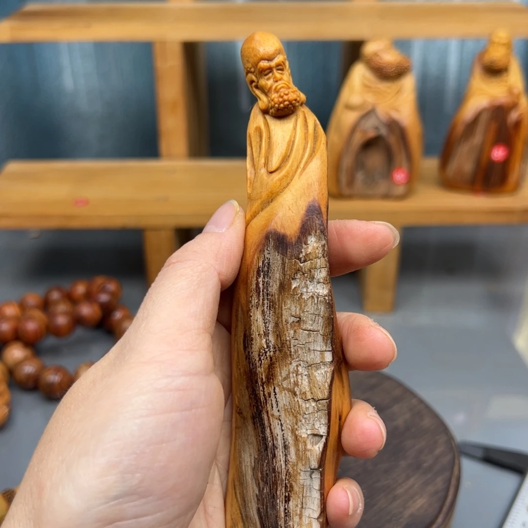 清***水柏木崖柏木摆件手把件，