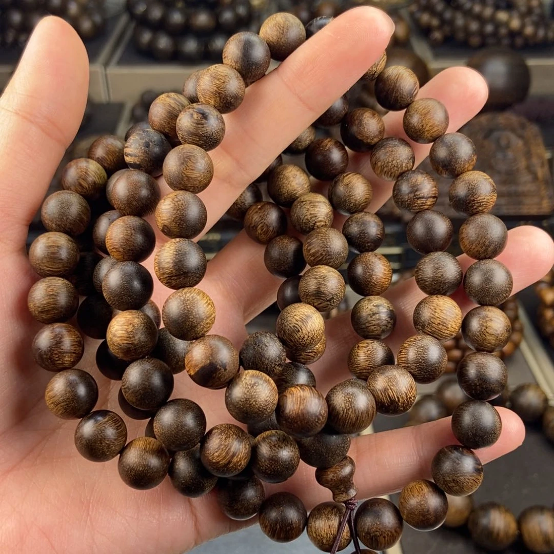 手串沉香用****1越南芽庄白棋楠玉化留疤