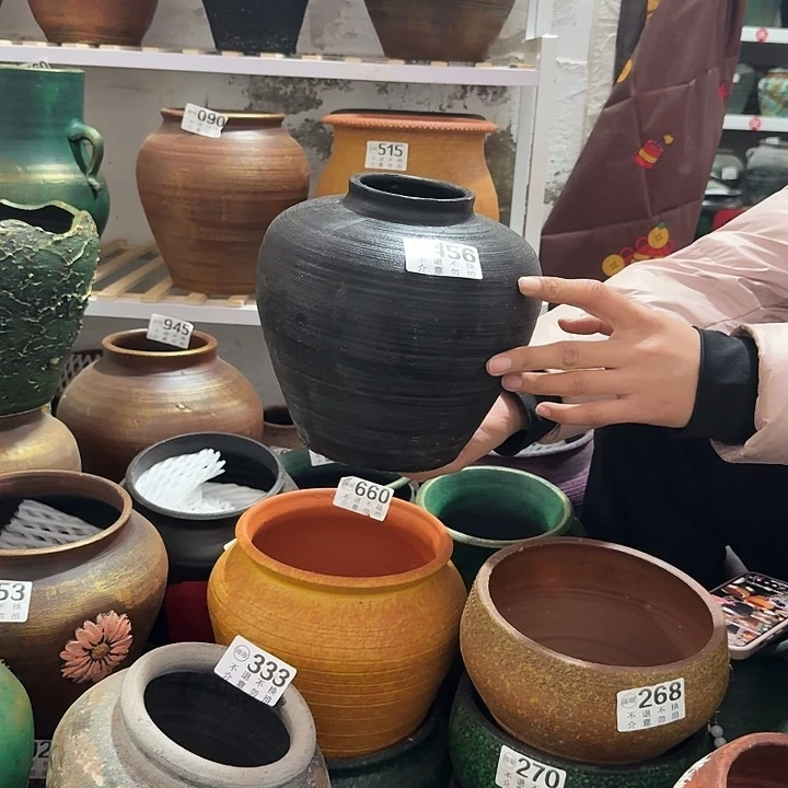 瑕疵黑坛子456高度20口径8