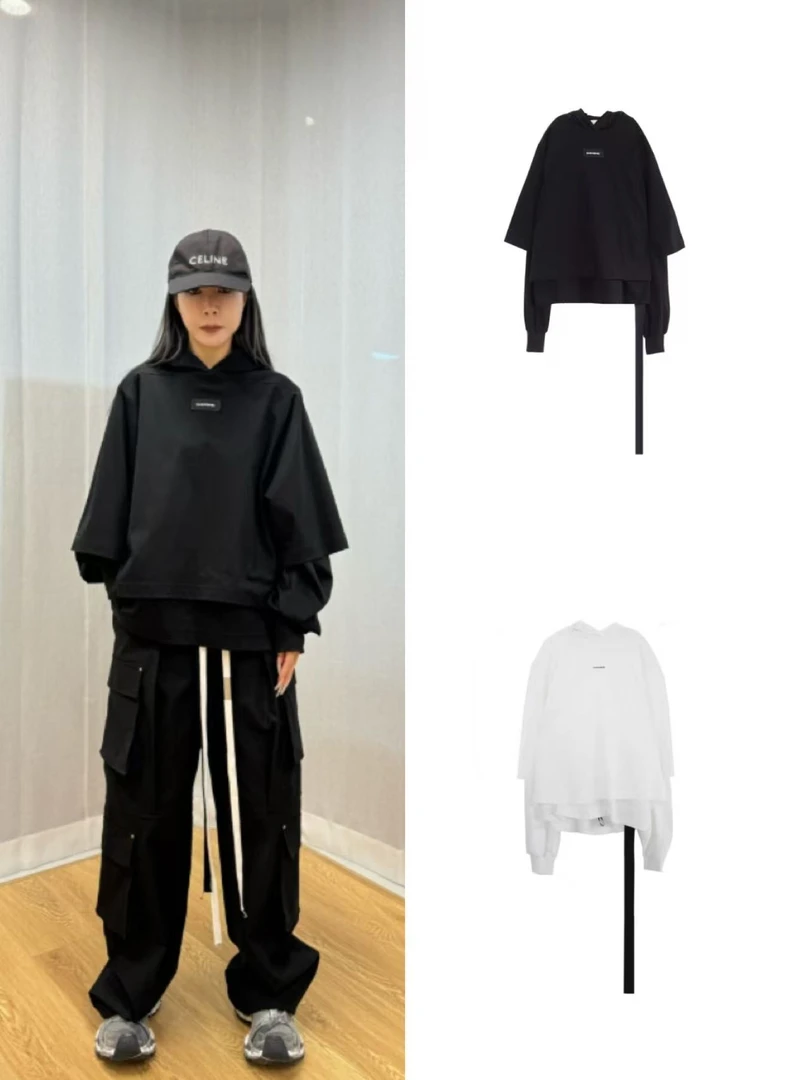 【2XXENOGENEIC】25春夏25SS-A150FE-099/100设计师真两件套头卫衣