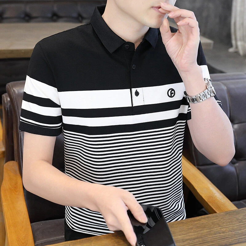 男士polo衫短袖T恤潮流男装翻领夏季2025年新款青年棉感衣服