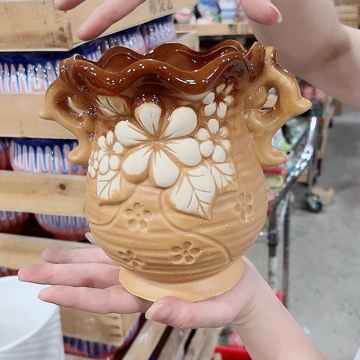 有孔.凑单10元陶瓷花盆发货！