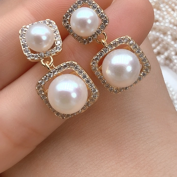 未镶嵌淡水珍珠耳饰