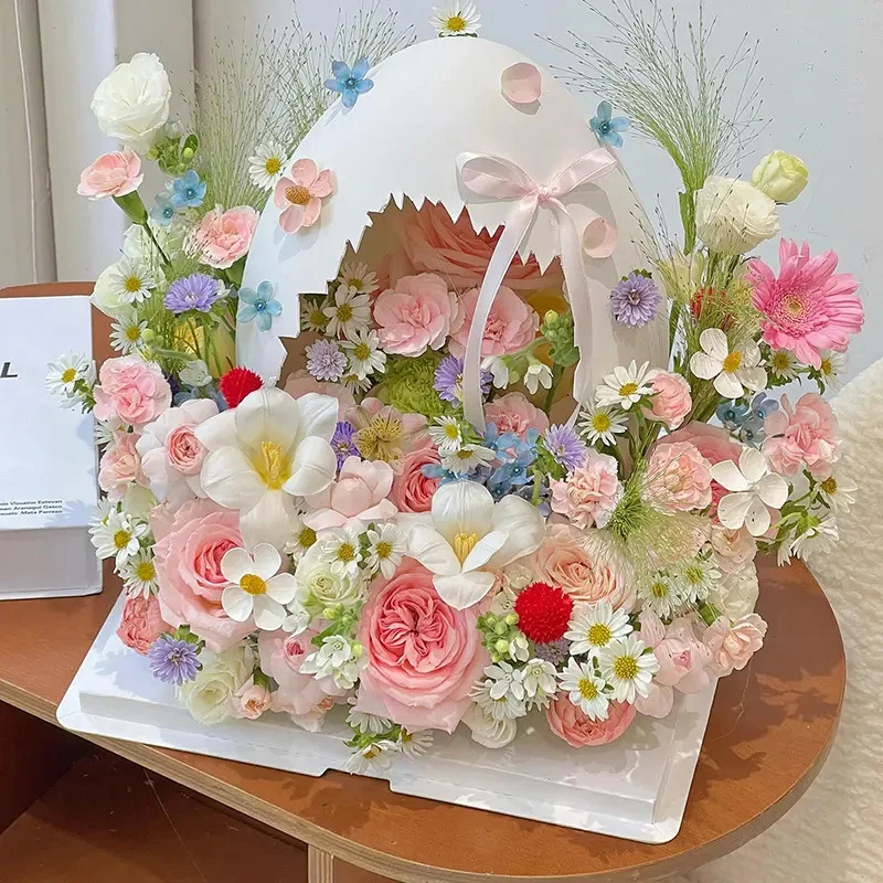 【花颜悦】新款创意破壳而生 蛋壳花束包装材料 花艺包装花店用品