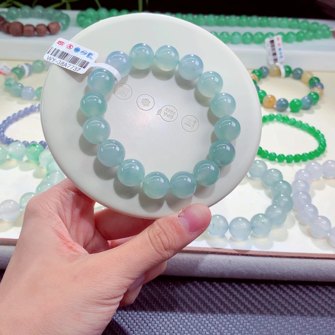 翡翠未镶嵌手链卡12.9