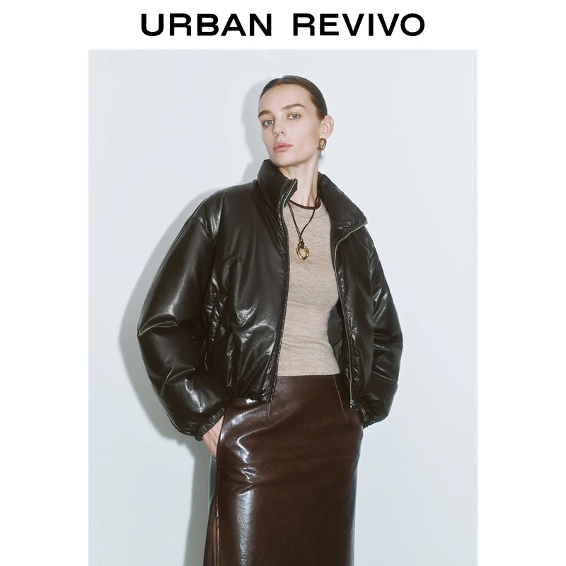 UR2025冬季新款女装流光风气质立领羽绒服UWG150061+