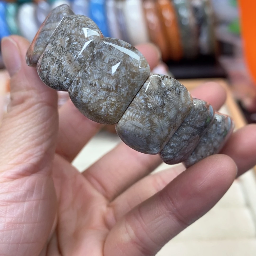 硅化珊瑚（珊瑚玉）手链未镶嵌356