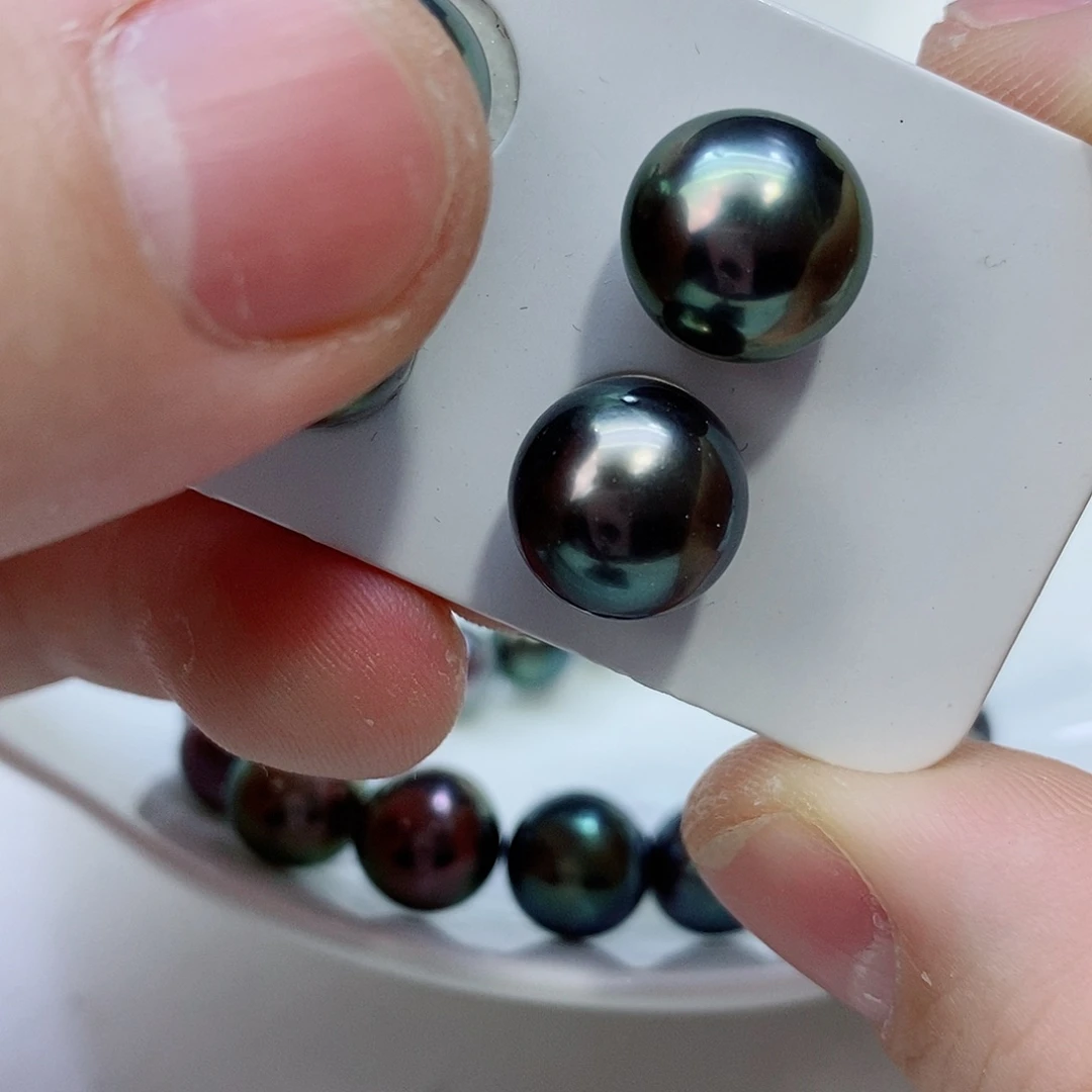 海水珍珠耳饰18K金镶嵌