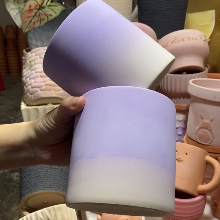 11×11紫色直筒盆 2个(试板)瑕疵