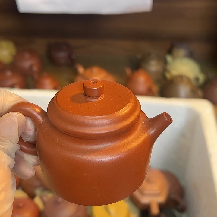 茶壶紫砂宜兴紫砂壶朱泥120