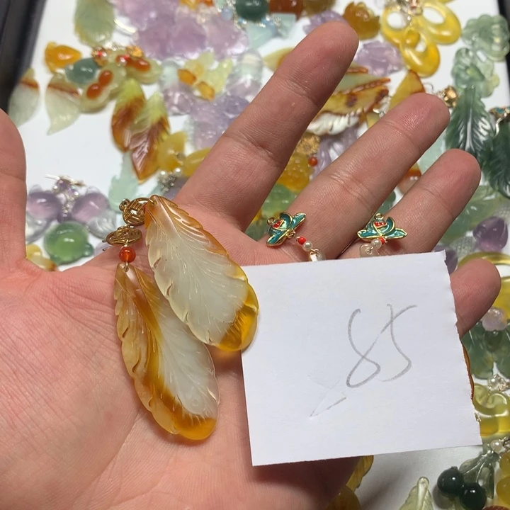 *****蛇纹石玉合金耳钉