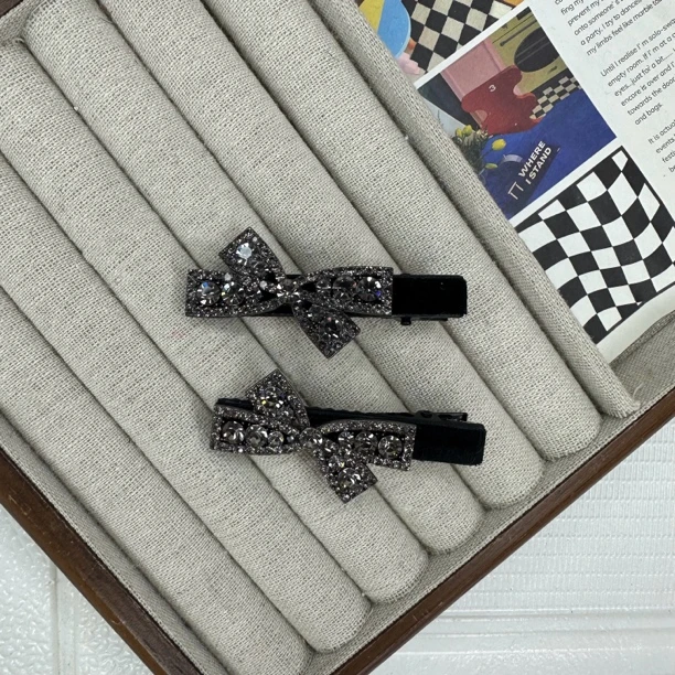 菲妮丝F-1128原创蝴蝶结满钻边夹