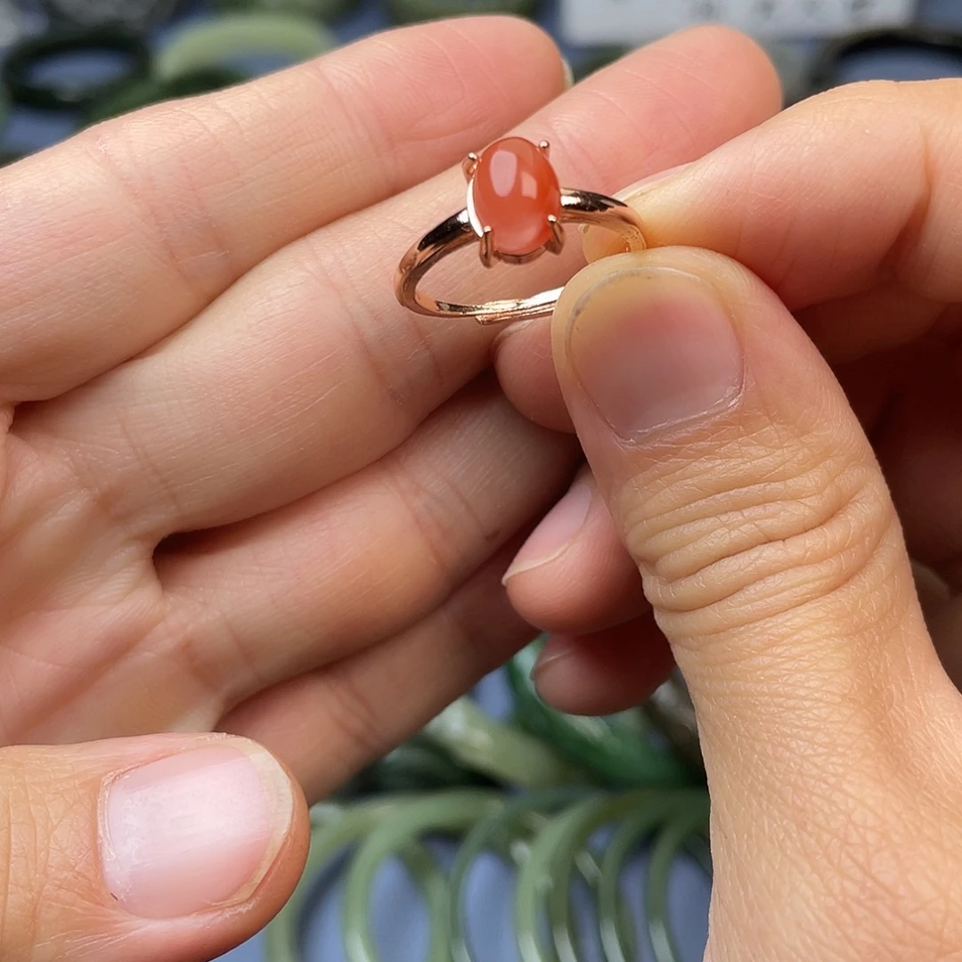 玛瑙/玉髓合金戒指冰飘