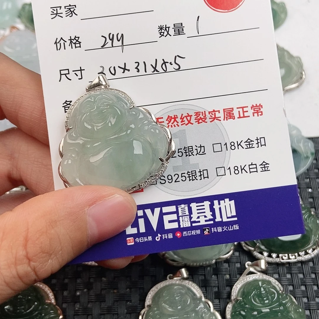 翡翠银S925镶嵌颈饰