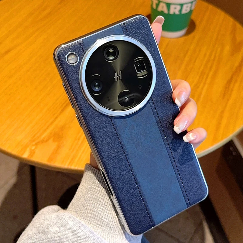适用OPPOfindX8S手机壳新款findX8ultra电镀拼接皮纹金属大孔防摔