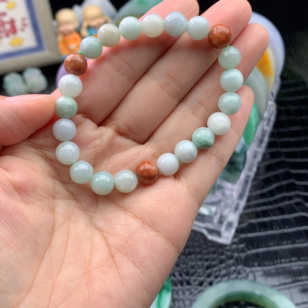 尽***欢翡翠未镶嵌手链55555