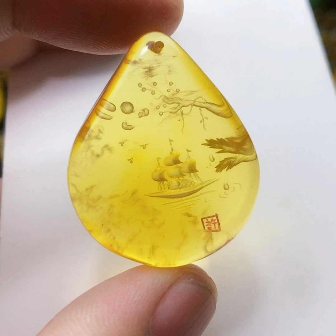 【闪购商品】未镶嵌吊坠(不含链)金珀
