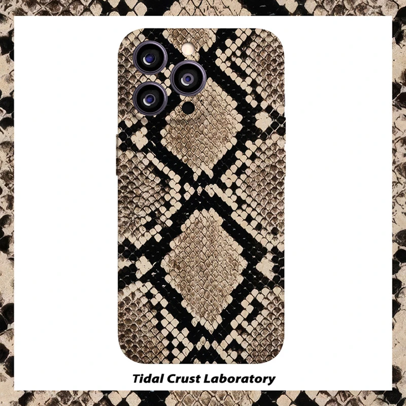 蛇年高级蛇纹苹果16PROMAX手机壳15/14/13保护套小米11防摔