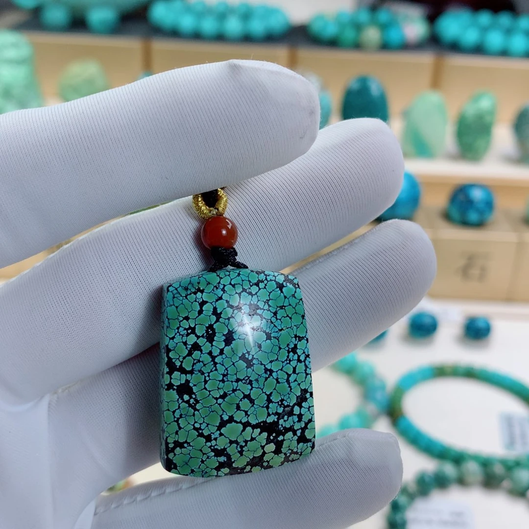 未镶嵌绿松石吊坠(不含链)无事牌