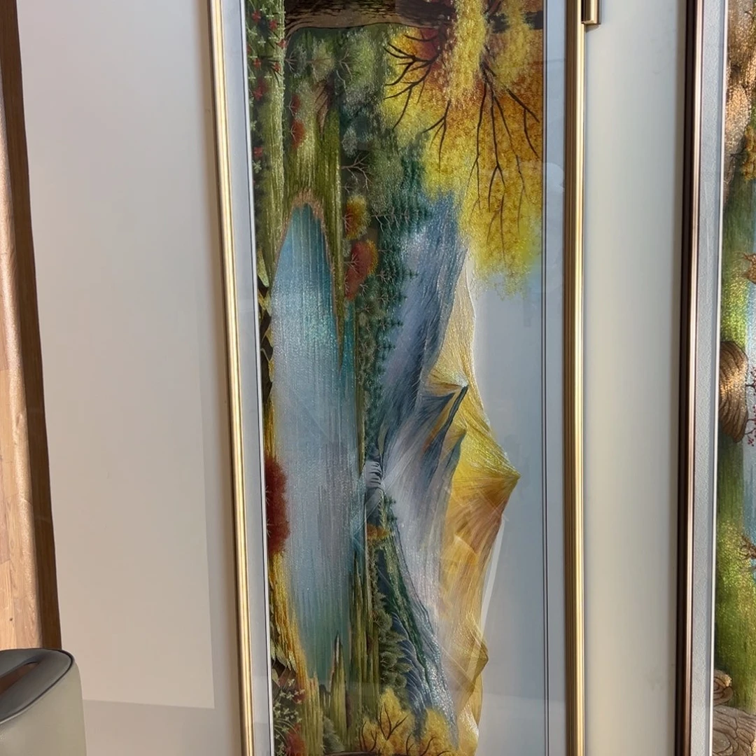 横款金色实木不安装