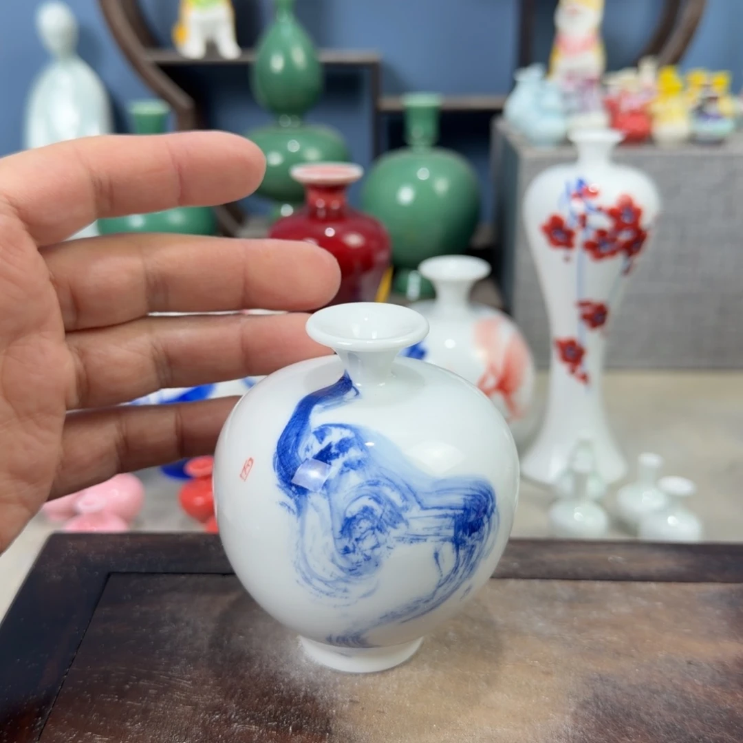 陶瓷手工小花器摆件