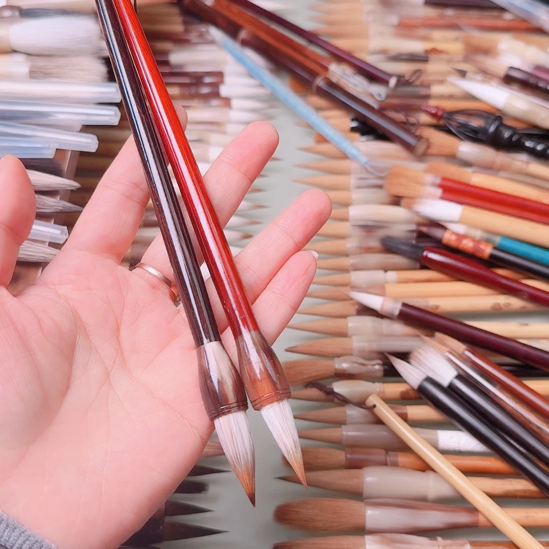 洛神纯狼羊兼毫蒜头鼻微瑕两支