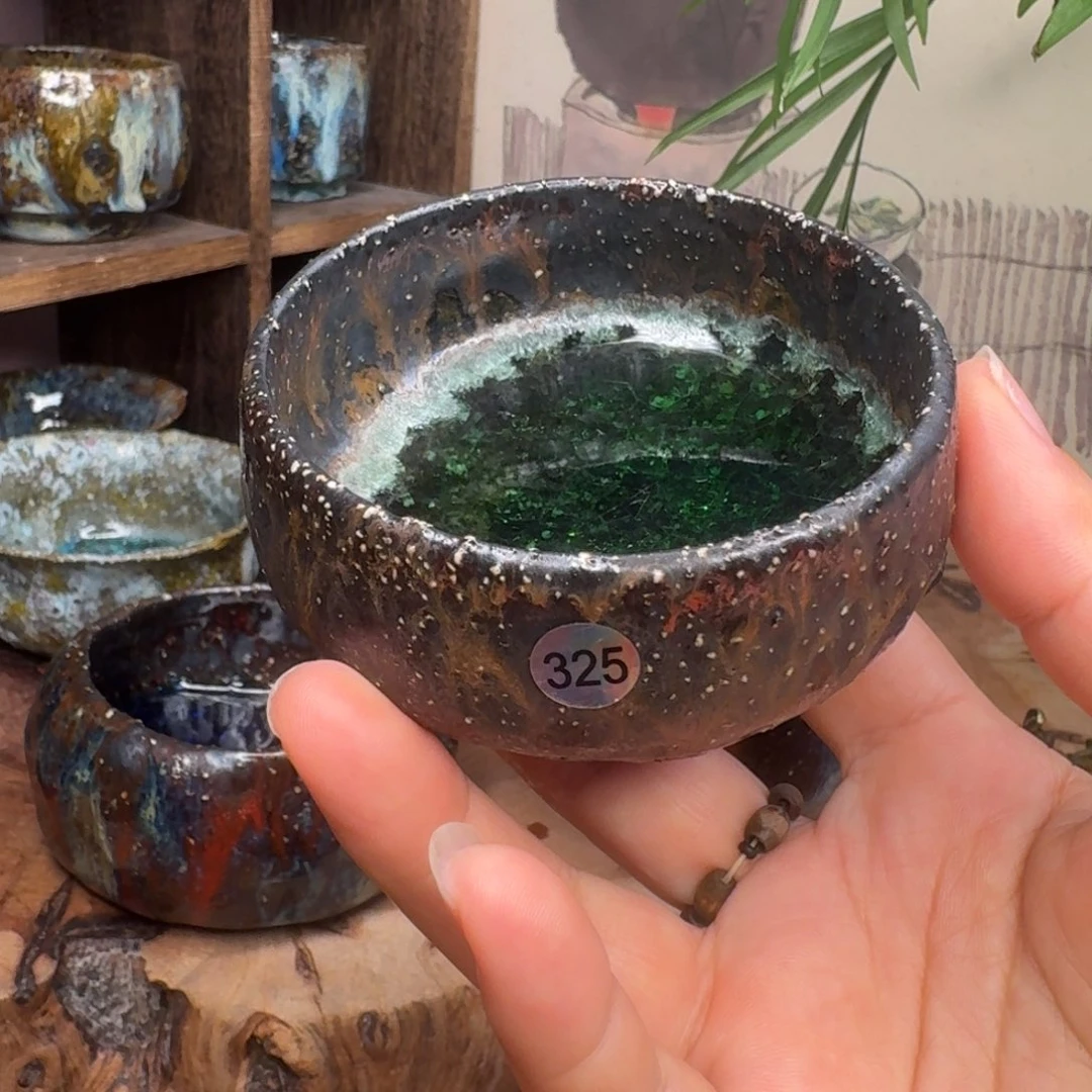 摆件柴烧黑珍珠窑宝325