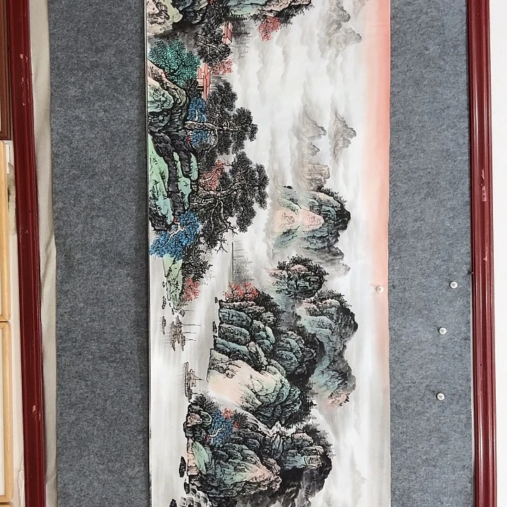 国画手绘国画云峰千里秀
