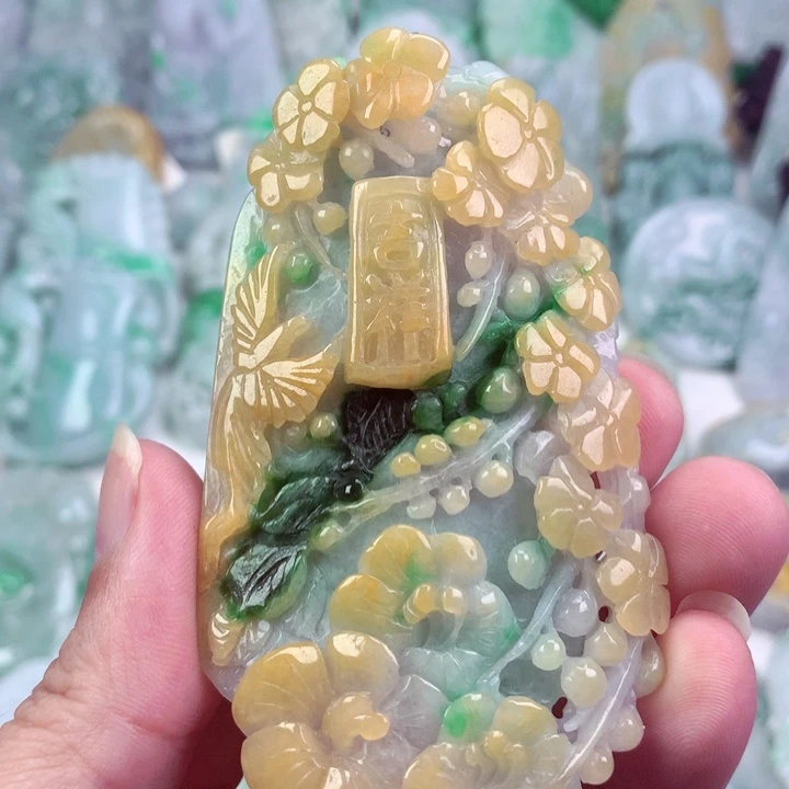 翡翠未镶嵌吊坠(不含链)