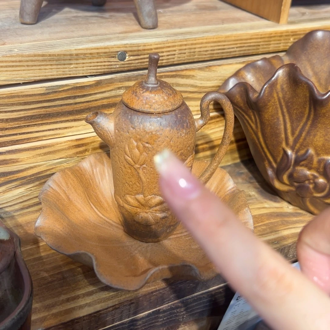 裸烧老岩泥原矿茶具