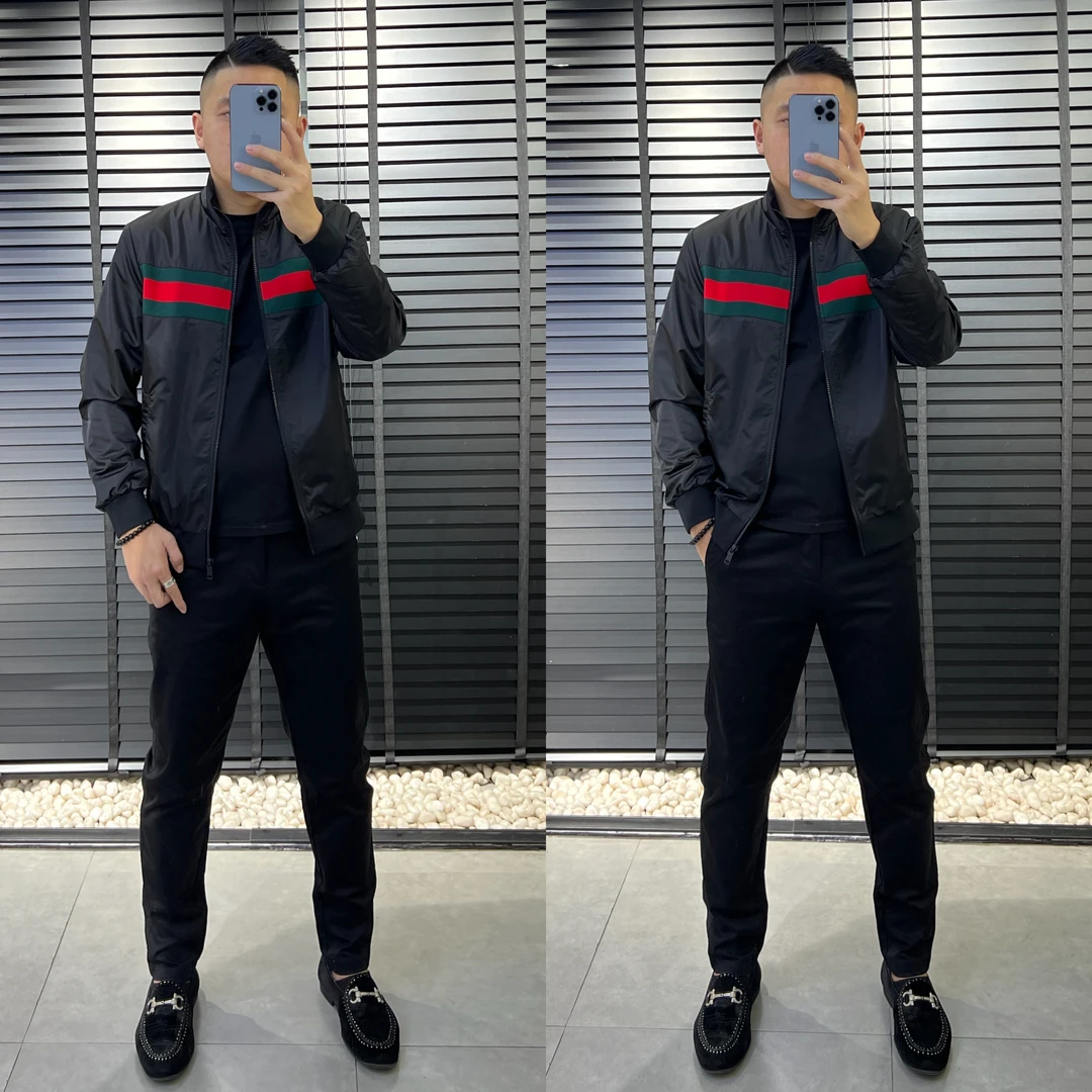 8017春季新款欧货商务轻奢休闲连帽外套男士时尚百搭沉稳大气男款