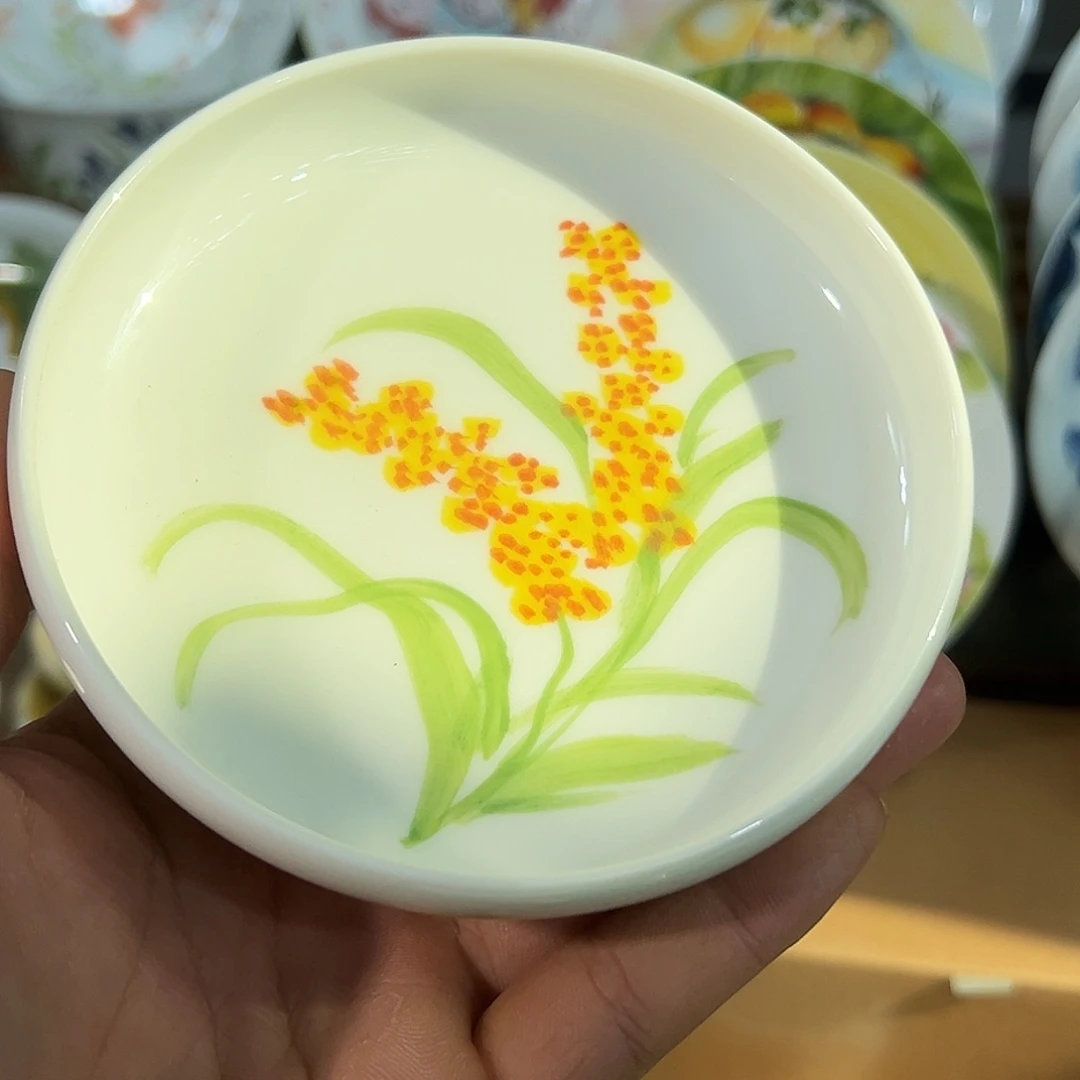 陶瓷景德镇高温釉下陶瓷5寸小圆碟