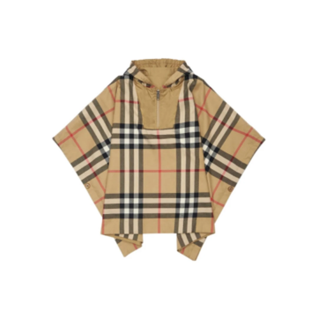 全新未使用 BURBERRY/博柏利 双面可穿格纹连帽外套/L码/A02351