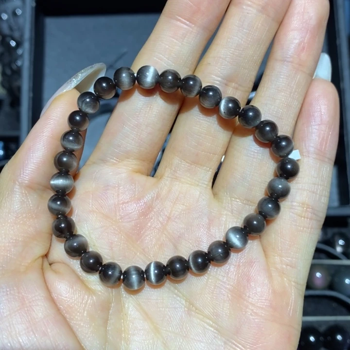 黑曜岩手链未镶嵌橘*郡
