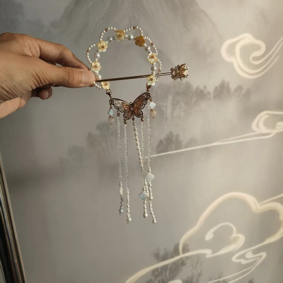 古悦倾城【明月】古风长流苏中国风汉服配饰中式古典发饰