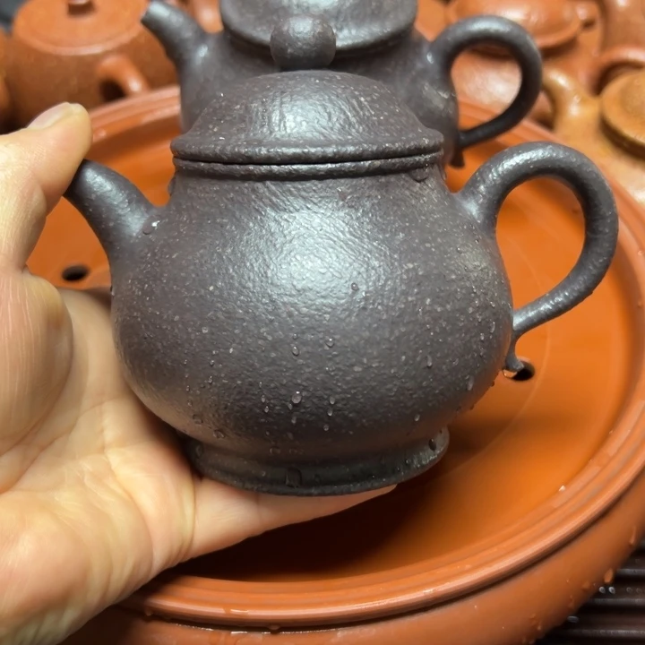 田***二茶壶紫砂宜兴原矿天青