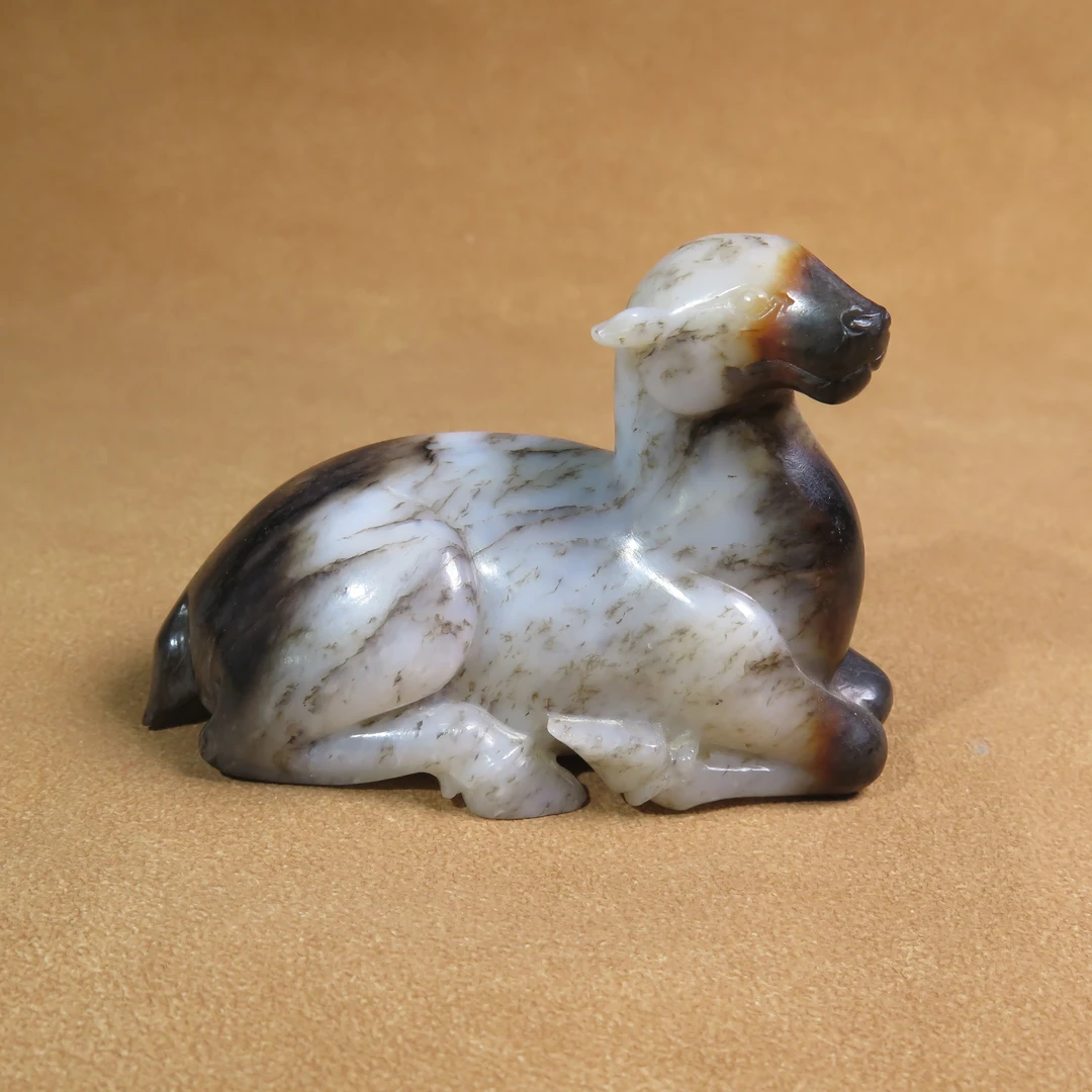 民国玉鹿文房暖手/MZ050601/和田玉/民族文物