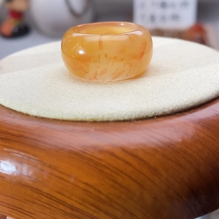玛瑙/玉髓未镶嵌戒指A 19不退换港16内径17.5