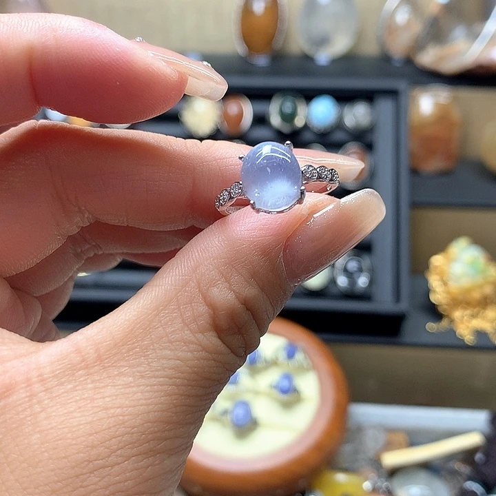 水晶水晶戒指银S925镶嵌?**…