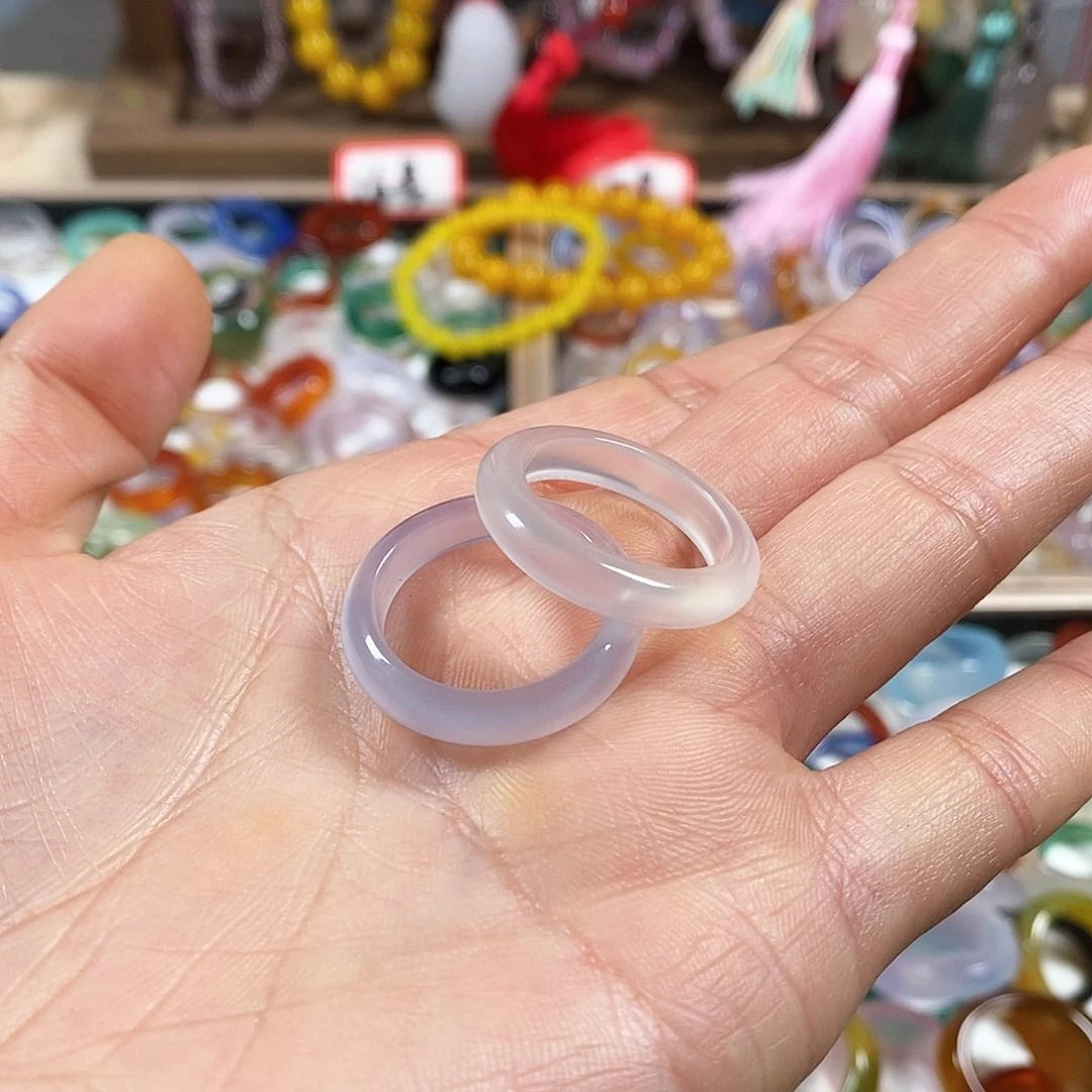 玛瑙/玉髓戒指未镶嵌糖****ᵘ