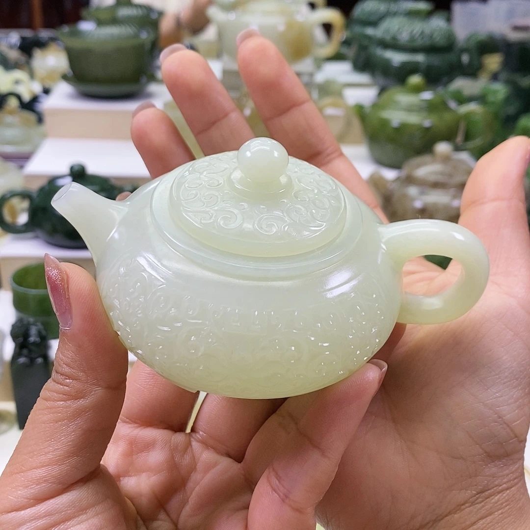 和田玉茶壶未镶嵌张*成