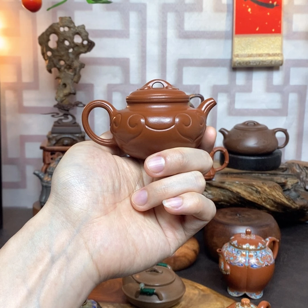 紫砂茶具朱泥仿古如意