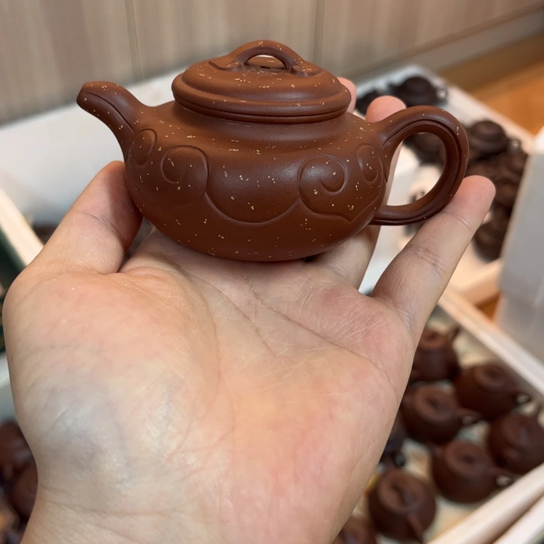 S***u茶壶紫砂仿古如意瑕疵口盖不齐微小划痕