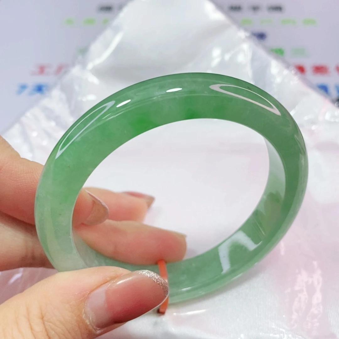 未镶嵌手镯翡翠53圈完整买到赚到