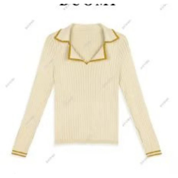 【LIbaibai】秋季新款条纹蓝白开衫针织上衣DD-0450