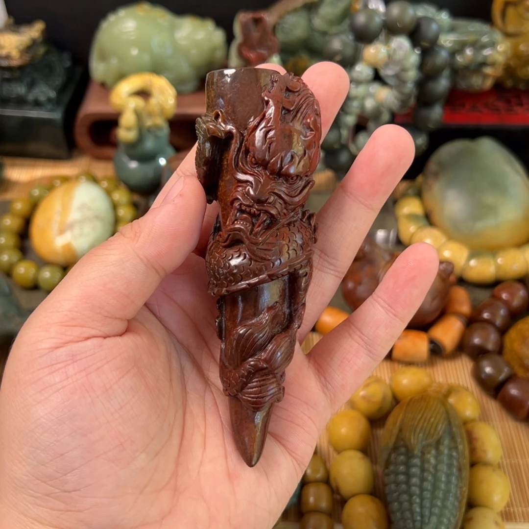 大***散岫岩河磨玉（透闪石质玉）未镶嵌把件